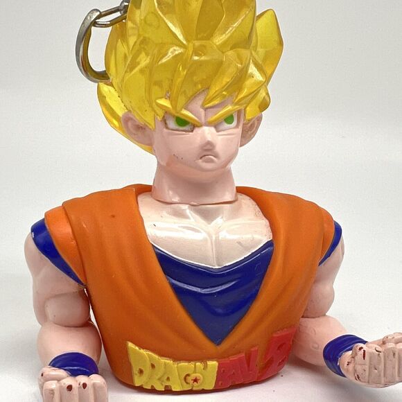 VTG Dragon Ball Z Super Saiyan Goku 1999 Clip-On Light-Up Keychain Anime - WORKS - Picture 11 of 12